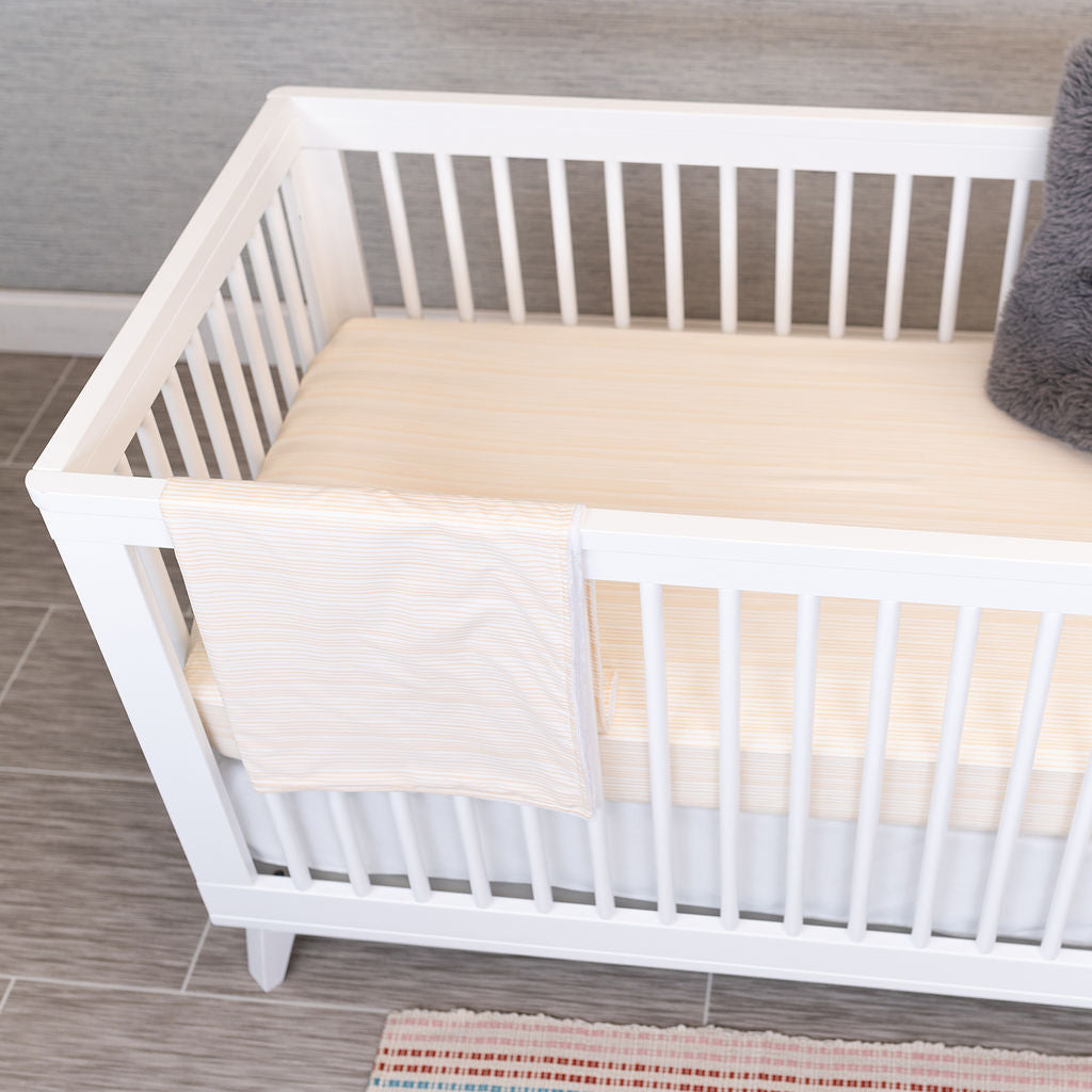 Tangerine Tiger - Classic Nursery Bedding Set - Ivory with Tangerine Lines - Olli+Lime
